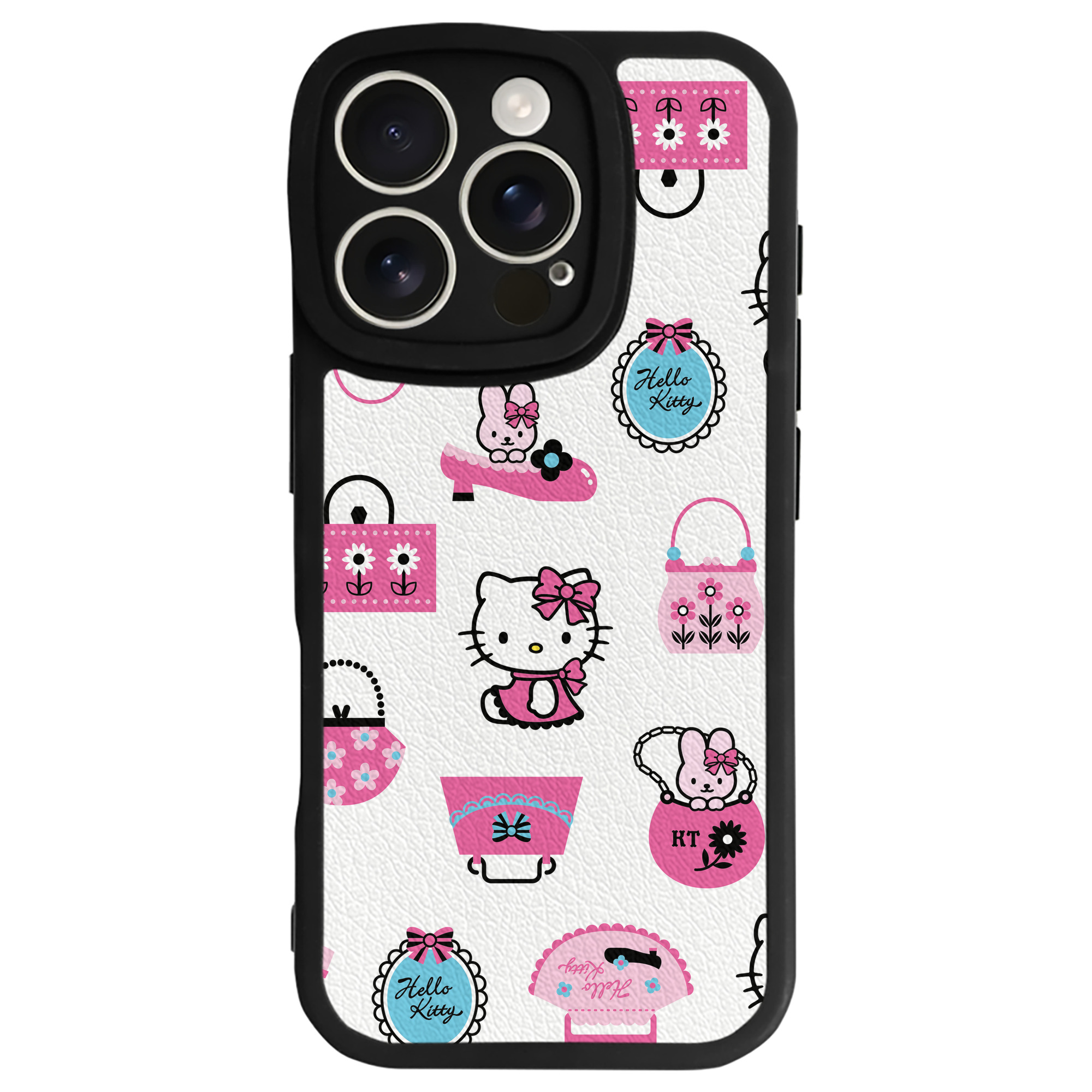 （画像用） Hello Kitty ハローキティ 【iPhone 16シリーズ対応】シリコンスマホケース（レザー調） 材質：シリコン